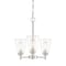 Designers Fountain Westin 3 Light Modern Satin Platinum with Clear Glass Shades Chandelier For Dining Rooms 95783-SP - alternate 1
